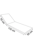 Ermiya Cüceler Mağarası 2 Adet Şezlong Minderi 180*55*5 Cm Yıkanır Silinir Fermuarlı thumbnail 3