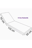 Ermiya 2 Adet Ermiya FQ9 Şezlong Minderi 180-55-5 cm Su Geçirmez Fermuarlı Impertex Kumaş thumbnail 2