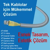 Greentech Esnek Kablo Kanalı Şeritli Gri / GT-KK10 - 3