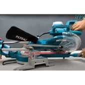 Açılı Radyal Gönye Kesme Testeresi Makinesi 255 mm 1800 W Elektrikli Marangoz Tezgah Tipi Mobilya thumbnail 3