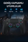 QASUL PS-4 için Kablosuz Kontrol Cihazı Çift Titreşimli RGB LED Gamepad Joystick Yüksek Doğruluk  Kontrol - 4