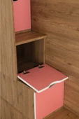 Güven Mobilya 90*190 Okyanus 3 Yataklı Ceviz / Pembe Kiwi Ranza - 4