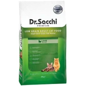 Dr.Sacchi Premium Düşük Tahıllı Adult Kuzu Etli Yetişkin Kedi Maması 10 Kg - 1