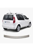 BRSPLAST  Skoda Roomstar Uyumlu 2007-2010 Krom Arka Tampon Üstü Koruma Paslanmaz Çelik - 1