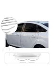 BRSPLAST  Ford Focus 3 HB Uyumlu 2011 ve Üzeri Krom Cam Çıtası 8 Parça Paslanmaz Çelik thumbnail 1