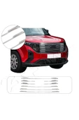 BRSPLAST  Ford Courier Uyumlu 2024 Ve Üzeri Krom Ön Panjur 8 Parça Paslanmaz Çelik thumbnail 1