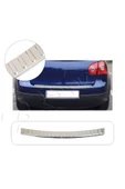 BRSPLAST  Volkswagen Golf 5 Limo Uyumlu 2003-2009 Krom Arka Tampon Üstü Koruma Paslanmaz Çelik thumbnail 1