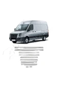 BRSPLAST  Volkswagen Crafter Uyumlu 2006-2017 Krom Yan Kapı Çıtası Uzun Şasi 10 Parça Paslanmaz Çelik thumbnail 2