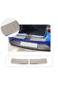 BRSPLAST  Dacia Sandero Stepway Uyumlu 2012-2020 Krom Arka Tampon Üstü Koruma 2 Parça Paslanmaz Çelik thumbnail 1