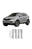 BRSPLAST  Kia Sportage 2009-2015 Uyumlu Krom Kapı Direği 6 Parça Paslanmaz Çelik thumbnail 2