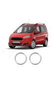 BRSPLAST  Ford Courier Uyumlu 2014 Ve Üzeri Krom Sis Çerçevesi 2 Parça Paslanmaz Çelik thumbnail 2