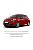 BRSPLAST  Peugeot 208 HB Uyumlu 2012-2019 Krom Yan Kapı Çıtası 4 Parça Paslanmaz Çelik thumbnail 2