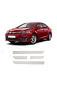 BRSPLAST  Toyota Corolla Uyumlu 2019 Ve Üzeri Krom Kapı Eşiği 4 Parça Paslanmaz Çelik thumbnail 2