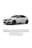 BRSPLAST  Mercedes A-Class W176 Uyumlu 2013-2018 Krom Yan Kapı Çıtası 4 Parça Paslanmaz Çelik thumbnail 2