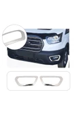 BRSPLAST  Ford Transit Uyumlu 2020 Ve Üzeri Krom Sis Çerçevesi 2 Parça Paslanmaz Çelik thumbnail 1