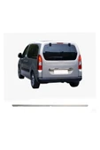 BRSPLAST  Peugeot Tepee Uyumlu 2008 ve üzeri Krom Bagaj Alt Çıtası Paslanmaz Çelik thumbnail 2