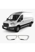 BRSPLAST  Ford Transit Uyumlu 2020 Ve Üzeri Krom Sis Çerçevesi 2 Parça Paslanmaz Çelik thumbnail 2