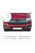 BRSPLAST  Volkswagen Transporter T6.1 Uyumlu Krom Ön Tampon Çıtası 4 Parça Paslanmaz Çelik thumbnail 1