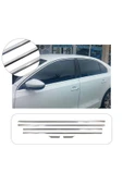 BRSPLAST  Volkswagen Jetta Uyumlu 2011 Ve Üzeri Krom Cam Çıtası 6 Parça Paslanmaz Çelik thumbnail 1