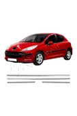 BRSPLAST  Peugeot 207 Uyumlu Krom Cam Çıtası 4 Parça Paslanmaz Çelik thumbnail 3
