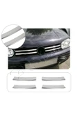 BRSPLAST  Volkswagen Golf 4 Uyumlu Krom Ön Panjur 4 Parça Paslanmaz Çelik thumbnail 1