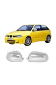 BRSPLAST  Seat İbiza 2 Facelift Uyumlu 1999-2002 Ayna Kapağı 2 Parça Abs Krom Kaplama thumbnail 3