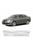 BRSPLAST  Volkswagen Jetta Uyumlu 2005-2011 Krom Cam Çıtası 4 Parça Paslanmaz Çelik thumbnail 2