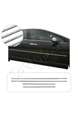 BRSPLAST  Peugeot 407 Uyumlu 2004-2010 Krom Cam Çıtası 4 Parça Paslanmaz Çelik thumbnail 1