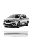 BRSPLAST  Renault Clio 3 Symbol Uyumlu 2013 Ve Üzeri Krom Cam Çıtası 4 Parça Paslanmaz Çelik thumbnail 2