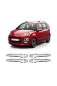 BRSPLAST  Citroen C3 Picasso Uyumlu 2009-2017 Krom Kapı Kolu 4 Kapı Paslanmaz Çelik thumbnail 1