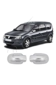 BRSPLAST  Dacia Logan Uyumlu 2004-2010 Ayna Kapağı 2 Parça Abs Krom Kaplama thumbnail 3