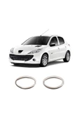 BRSPLAST  Peugeot 206 Plus Uyumlu 1998-2012 Krom Sinyal Çerçevesi 2 Parça Paslanmaz Çelik thumbnail 1