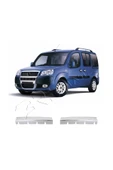 BRSPLAST  Fiat Doblo Uyumlu 2006-2010 Krom Ön Panjur 2 Parça Paslanmaz Çelik thumbnail 2