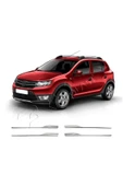 BRSPLAST  Dacia Sandero Uyumlu 2012-2016 Krom Ön Panjur 4 Parça Paslanmaz Çelik thumbnail 1