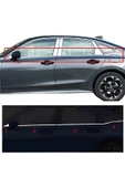 BRSPLAST  Honda Civic Uyumlu 2022 Ve Üzeri Krom Cam Çıtası 8 Parça Paslanmaz Çelik thumbnail 1