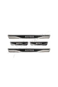 BRSPLAST  Opel Astra Uyumlu Kapı Eşiği Karbon Krom 4 Parça thumbnail 1