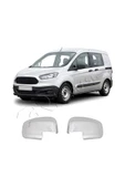 ServetDizaynOto  Ford Courier Uyumlu 2014-2017 Ayna Kapağı 2 Parça Abs Krom Kaplama thumbnail 1