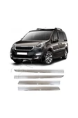 BRSPLAST  Peugeot Partner Tepee Uyumlu 2008-2018 Krom Yan Kapı Çıtası 4 Parça Paslanmaz Çelik thumbnail 1