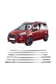 BRSPLAST  Ford Courier Uyumlu 2014-2017 Krom Ön Panjur 6 Parça Paslanmaz Çelik thumbnail 3