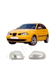 BRSPLAST  Seat Ibiza 2 Facelift Uyumlu  1999-2002 Krom Ayna Kapağı 2 Parça Paslanmaz Çelik thumbnail 1