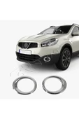 BRSPLAST  Nissan Qashqai Uyumlu 2010-2014 Sis Farı Çerçevesi 2 Parça Abs Krom Kaplama thumbnail 2