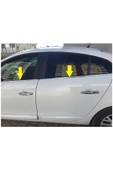 BRSPLAST  Renault Fluence Uyumlu 2010 Ve Üzeri Krom Cam Çıtası 4 Parça Paslanmaz Çelik thumbnail 2