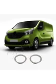 BRSPLAST  Renault Trafic Uyumlu 2014-2022 Krom Sis Farı Çerçevesi 2 Parça Paslanmaz Çelik thumbnail 2