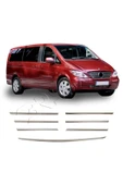BRSPLAST  Mercedes Vito W639 Uyumlu 2003-2014 Krom Ön Panjur 7 Parça Paslanmaz Çelik thumbnail 2