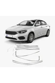 BRSPLAST  Fiat Egea Uyumlu 2015-2019 Krom Cam Çerçevesi 8 Parça Paslanmaz Çelik thumbnail 3
