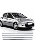 BRSPLAST  Renault Clio 3 Uyumlu 2006-2011 Krom Cam Çıtası 4 Parça Paslanmaz Çelik thumbnail 1