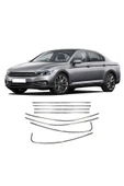 BRSPLAST  Volkswagen Passat B8-b8.5 Uyumlu 2015 Ve Üzeri Krom Cam Çerçevesi 8 Parça Paslanmaz Çelik thumbnail 1