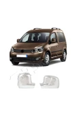 BRSPLAST  Volkswagen Caddy Uyumlu 2004-2014 Krom Ayna Kapağı 2 Parça Paslanmaz Çelik thumbnail 2