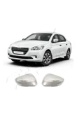 BRSPLAST  Peugeot 301 Uyumlu 2012-2018 Krom Ayna Kapağı 2 Parça Paslanmaz Çelik thumbnail 1