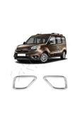 BRSPLAST  Fiat Doblo Facelift Uyumlu 2015-2021 Krom Sis Far Çerçevesi 2 Parça Paslanmaz Çelik thumbnail 2